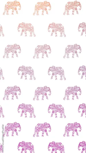 Majestic Pink Elephant In A Dreamy World Wallpaper