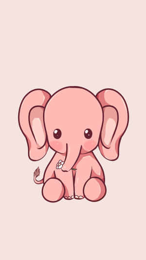 Majestic Pink Elephant In The Wild Wallpaper