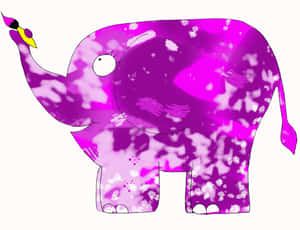 Majestic Pink Elephant Wandering Through A Serene Landscape Wallpaper