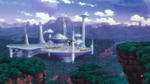 Majestic Planet Vegeta With Glowing Halo Wallpaper