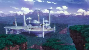 Majestic Planet Vegeta With Glowing Halo Wallpaper