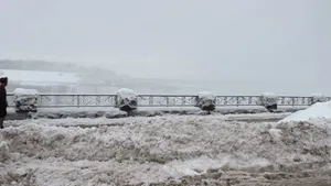 Majestic Polar Vortex Swirls Above Earth's Horizon Wallpaper