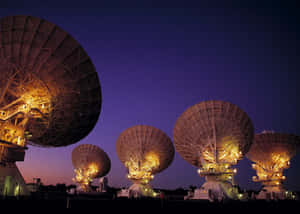 Majestic Radio Telescope Scanning The Skies Wallpaper