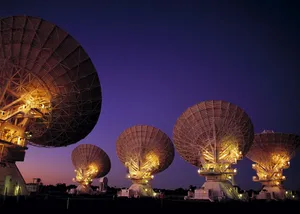 Majestic Radio Telescope Scanning The Skies Wallpaper