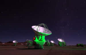 Majestic Radio Telescope Scanning The Skies Wallpaper