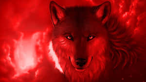 Majestic Red Wolf In The Forest Wallpaper