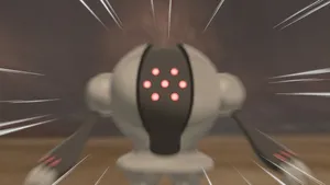 Majestic Registeel Emerging From Tunnel Wallpaper