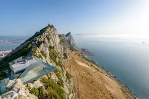 Majestic Rock Of Gibraltar Bathed In Bright Sunlight Wallpaper