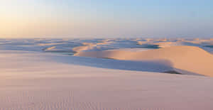 Majestic Sand Dunes At Sunset Wallpaper