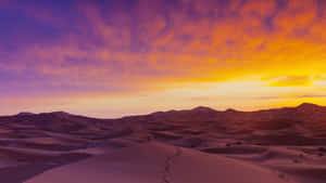 Majestic Sand Dunes At Sunset Wallpaper