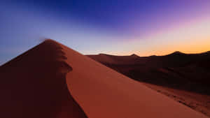 Majestic Sand Dunes In Sunset Light Wallpaper