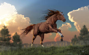 Majestic Secretariat Artwork Wallpaper