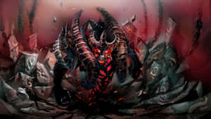 Majestic Shadow Fiend Unleashing Chaos Wallpaper