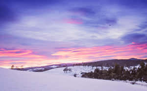 Majestic Snowy Landscape Wallpaper