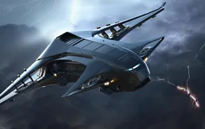 Majestic Spacecraft Journeying Through The Cosmos Wallpaper