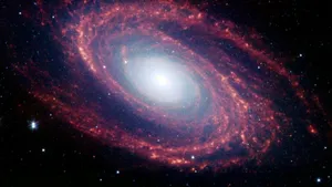 Majestic Spiral Galaxy In The Vastness Of Space Wallpaper