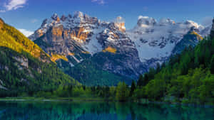 Majestic Spring Mountain Landscape Wallpaper