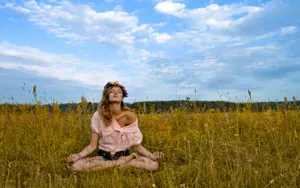 Majestic Sunset Over A Mountainous Landscape Wallpaper