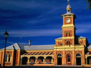 Majestic Sunset Over Albury Wallpaper