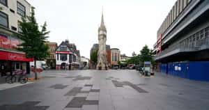 Majestic Sunset Over Leicester Cityscape Wallpaper