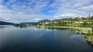 Majestic Sunset Over The Picturesque Lillehammer Landscape Wallpaper