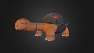 Majestic Torkoal Showcasing Its Hard Shell In Vibrant Surroundings Wallpaper