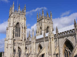 Majestic Towers Of York Minster Cathedral Wallpaper