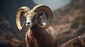 Majestic Urial Ram Mountainous Backdrop.jpg Wallpaper