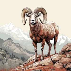 Majestic Urialin Mountainous Habitat Wallpaper