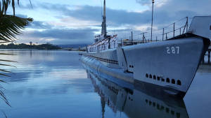 Majestic Uss Bowfin Submarine At Pearl Harbor Wallpaper