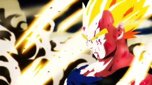 Majestic Vegeta In Super Saiyan 2 Mode Wallpaper