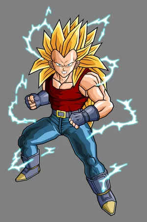 Majestic Vegeta Super Saiyan 3 Unleashing His Power Wallpaper