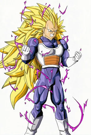 Majestic Vegeta Super Saiyan 3 Unleashing His Power Wallpaper