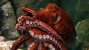 Majestic View Of Giant Pacific Octopus In Its Natural Habitat Wallpaper