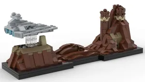 Majestic View Of Jedha City In The Star Wars Universe Wallpaper