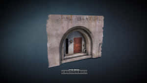 Majestic View Of Jedha's Ancient Cityscape With Rocky Formations And Starry Sky Wallpaper