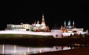 Majestic View Of Kazan Kremlin At Sunset Wallpaper