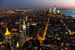 Majestic View Of New York Cityscape Wallpaper