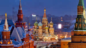 Majestic View Of Saint Basil's Cathedral, Red Square Wallpaper