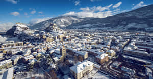 Majestic View Of Sion, Switzerland Wallpaper