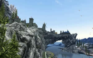 Majestic View Of Solitude, The Capital Of Skyrim Wallpaper