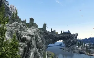 Majestic View Of Solitude, The Capital Of Skyrim Wallpaper