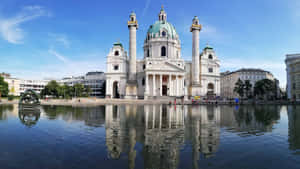 Majestic View Of St. Stephen's Cathedral In The Heart Of Vienna Wallpaper