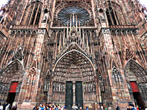 Majestic View Of Strasbourg Cathedral, France Wallpaper