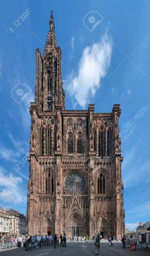 Majestic View Of Strasbourg Cathedral, France Wallpaper
