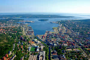 Majestic View Of Sundsvall Cityscape Wallpaper