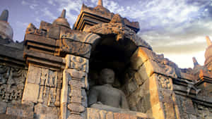 Majestic View Of The Ancient Borobudur Temple Wallpaper