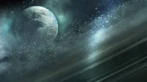 Majestic View Of The Halo Ring In Space Wallpaper