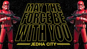 Majestic View Of The Holy City Of Jedha Wallpaper