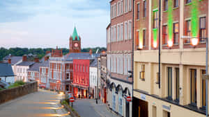 Majestic View Of The Iconic Peace Bridge In Londonderry Wallpaper